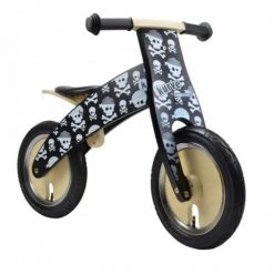 Kiddimoto Bici Pedagogica In Legno Teschi