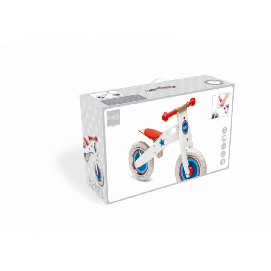 IMPORT Bici Pedagogica Senza Pedali Bianca Con Stelle 7 IMPORT Bici Pedagogica Senza Pedali Bianca Con Stelle - immagine 5