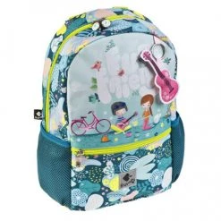 IMPORT Zainetto Asilo Verde A Fiori