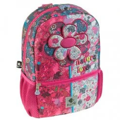 IMPORT Zainetto Asilo Rosa Con Fiori